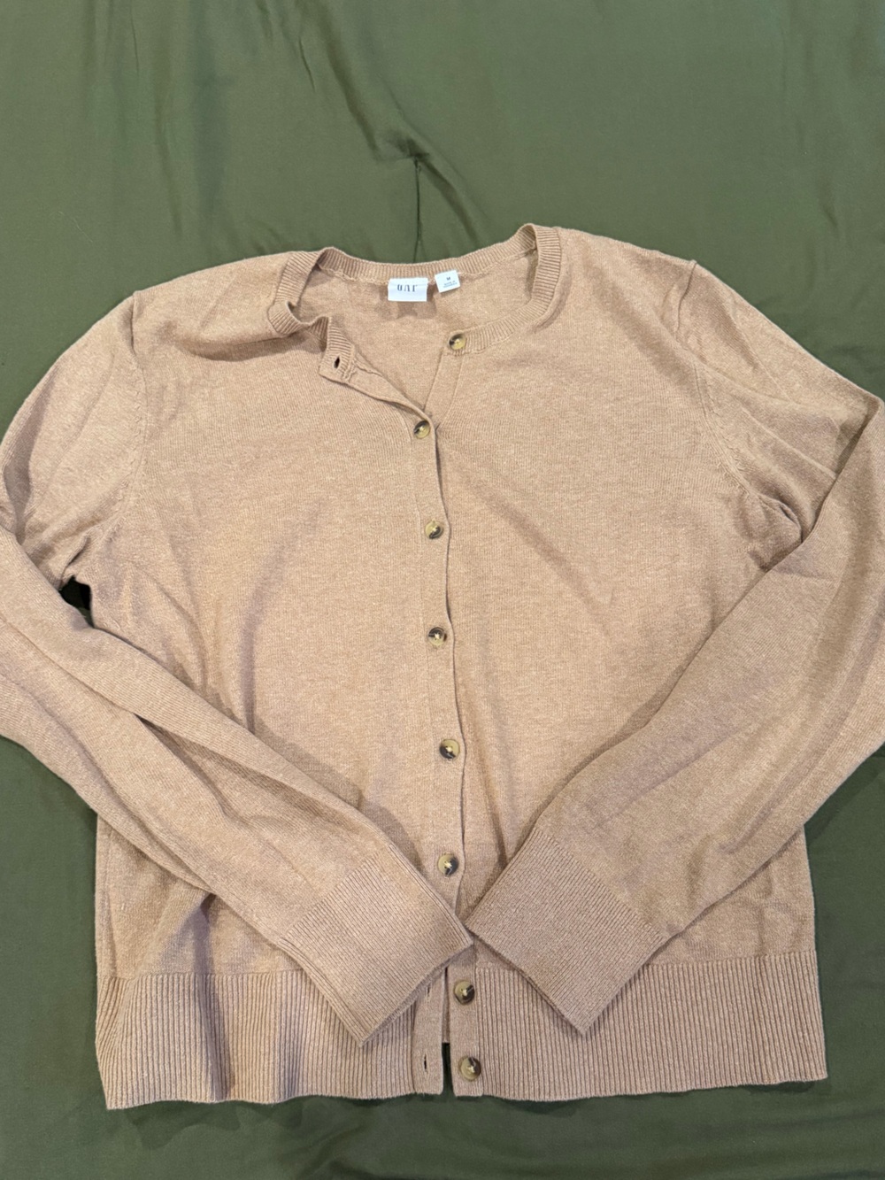Gap Soft Taupe Button-Up Cardigan